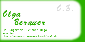 olga berauer business card